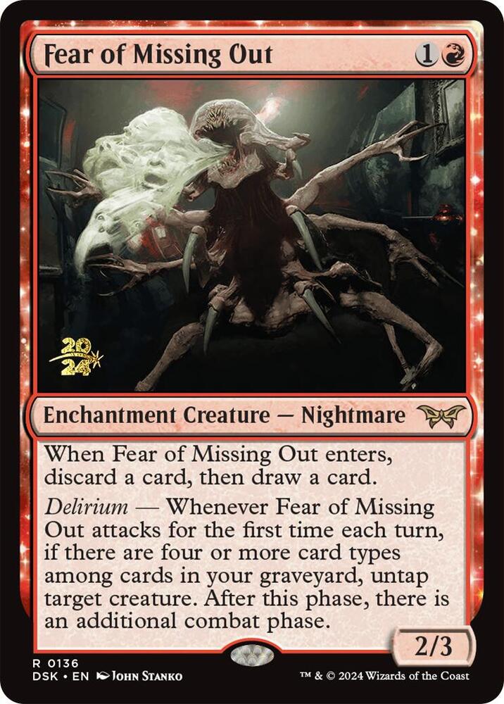 Fear of Missing Out 136 card from Prerelease Cards