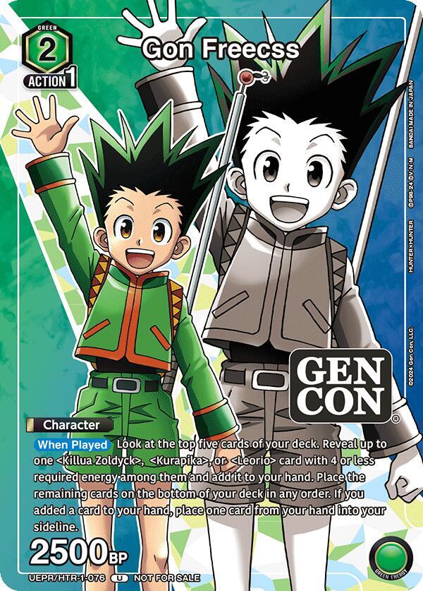 Gon Freecss (Gen Con 2024 Promo) UEPR/HTR-1-076 card from Union Arena Promotion Cards