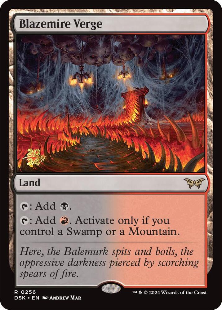 Blazemire Verge 256 card from Prerelease Cards