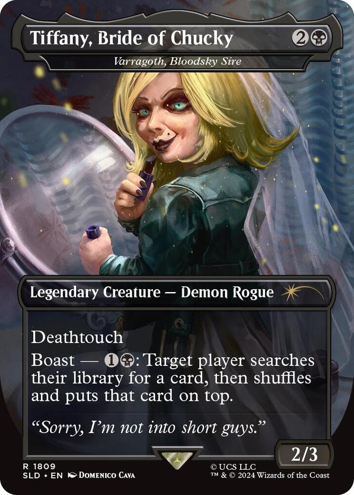 Tiffany, Bride of Chucky - Varragoth, Bloodsky Sire 1809 card from Secret Lair Drop Series