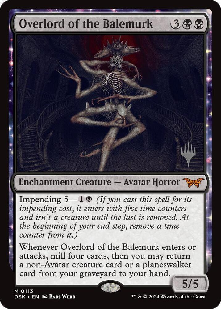 Overlord of the Balemurk 113 card from Promo Pack: Duskmourn: House of Horror