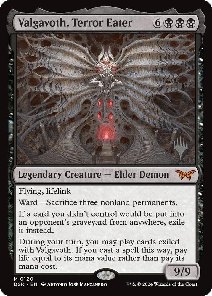 Valgavoth, Terror Eater 120 card from Promo Pack: Duskmourn: House of Horror