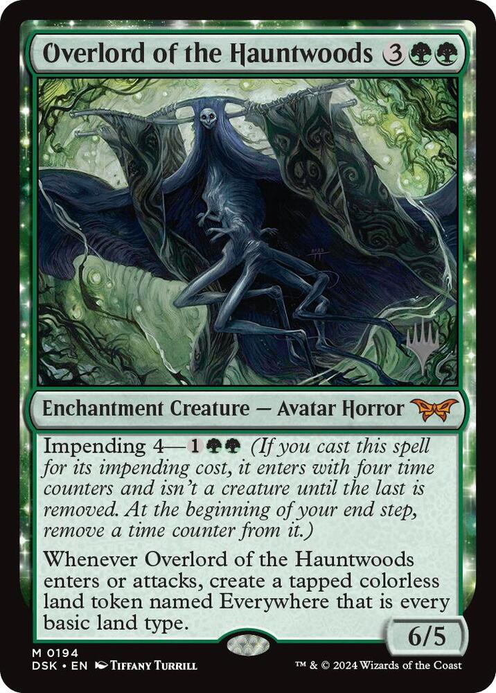 Overlord of the Hauntwoods 194 card from Promo Pack: Duskmourn: House of Horror