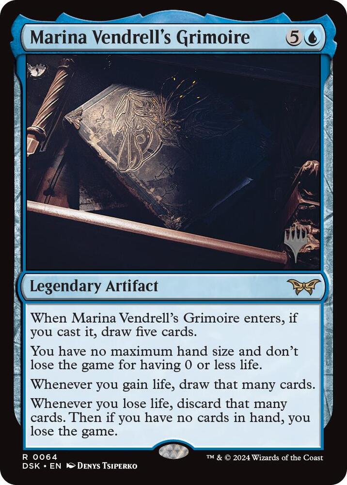 Marina Vendrell's Grimoire 64 card from Promo Pack: Duskmourn: House of Horror