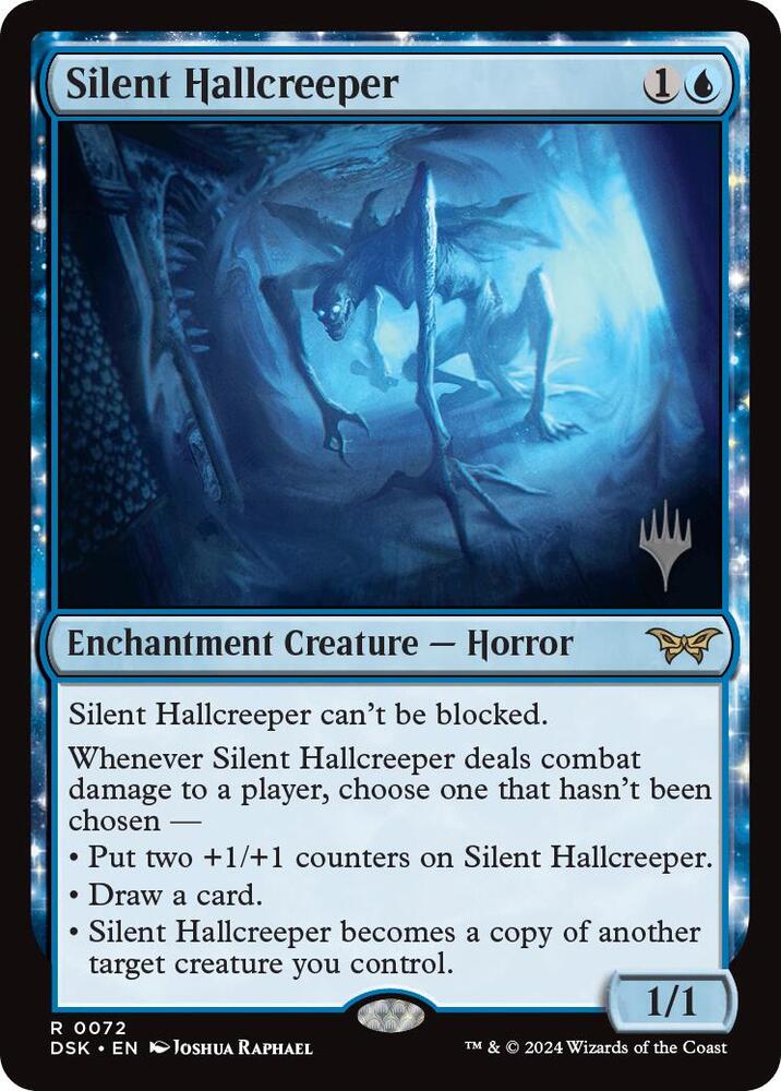 Silent Hallcreeper 72 card from Promo Pack: Duskmourn: House of Horror