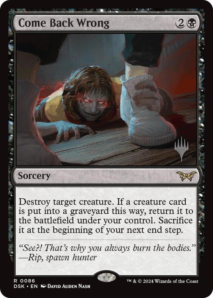 Come Back Wrong 86 card from Promo Pack: Duskmourn: House of Horror
