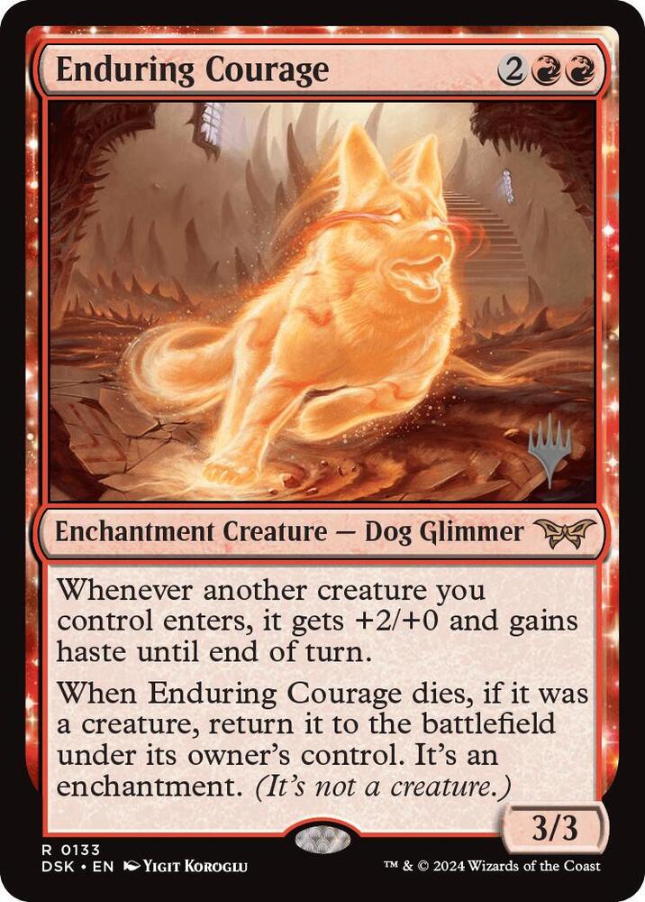 Enduring Courage 133 card from Promo Pack: Duskmourn: House of Horror