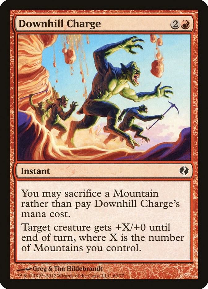 Downhill Charge 69 card from Duel Decks: Venser vs. Koth