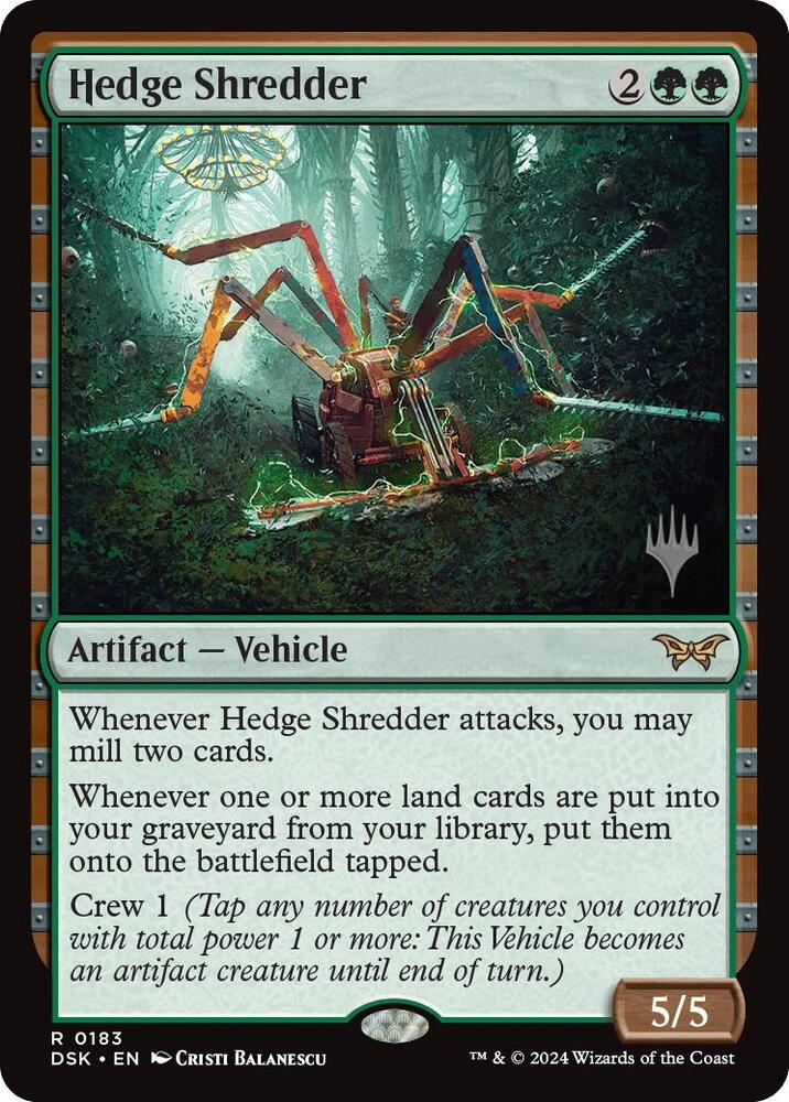 Hedge Shredder 183 card from Promo Pack: Duskmourn: House of Horror