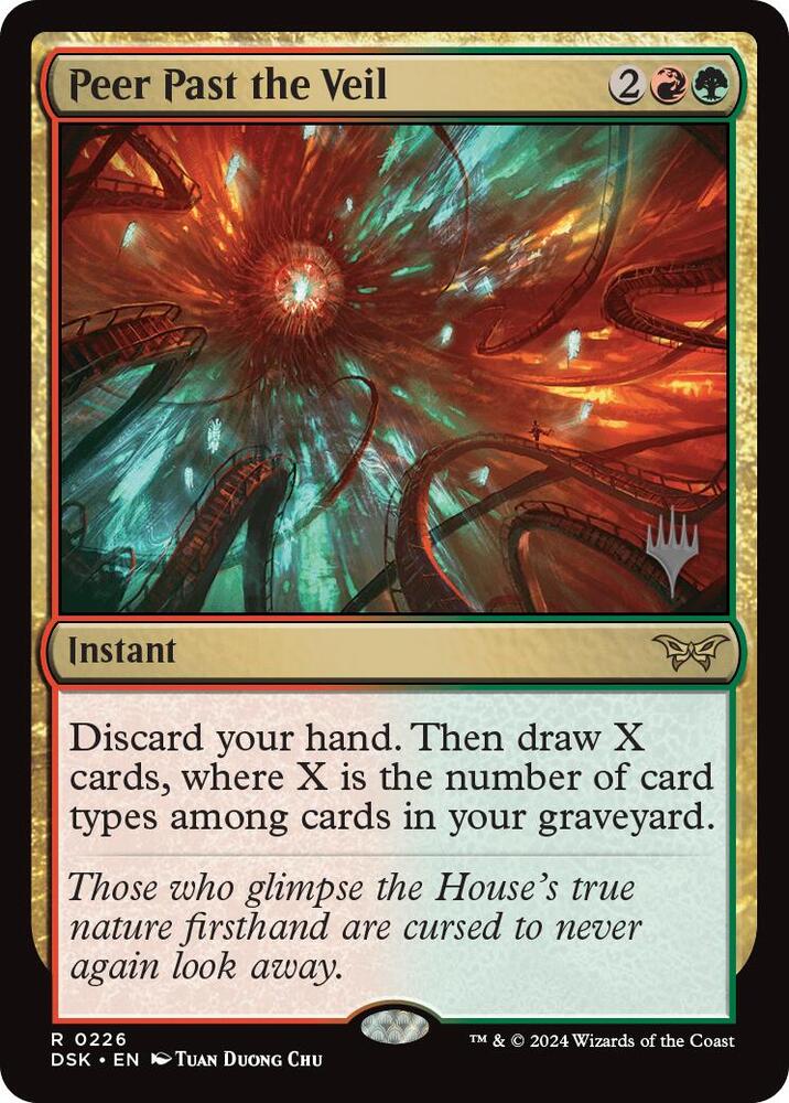 Peer Past the Veil 226 card from Promo Pack: Duskmourn: House of Horror