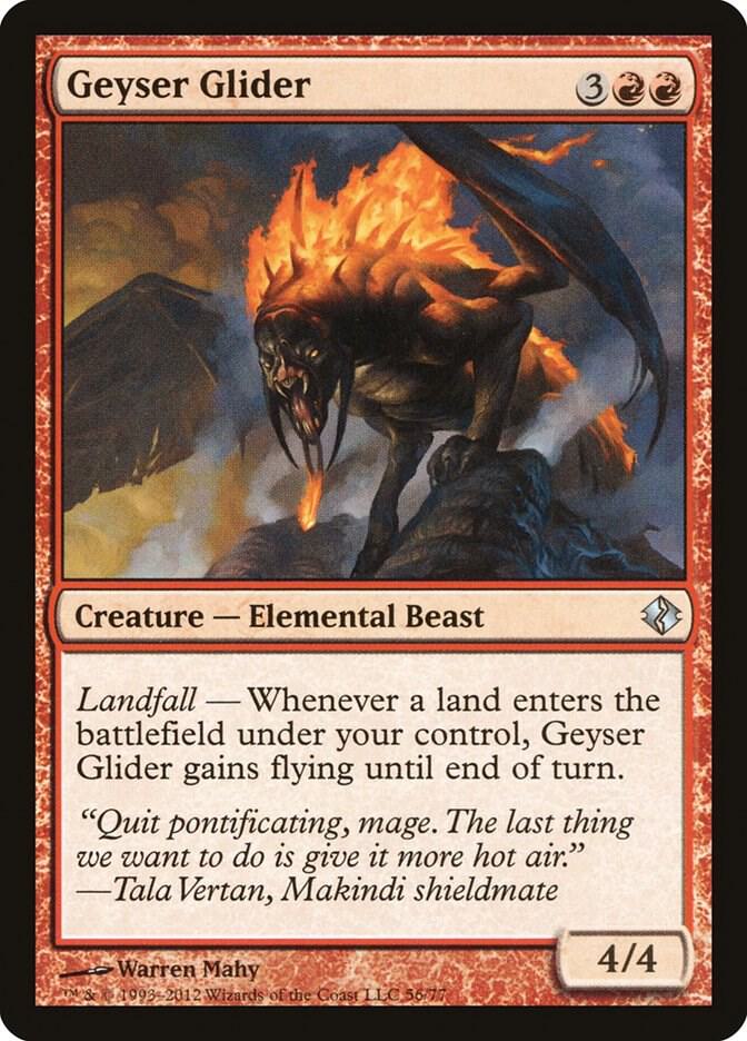Geyser Glider 56 card from Duel Decks: Venser vs. Koth