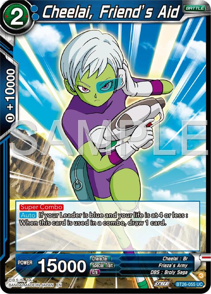 Cheelai, Friend's Aid BT26-055 card from Ultimate Advent