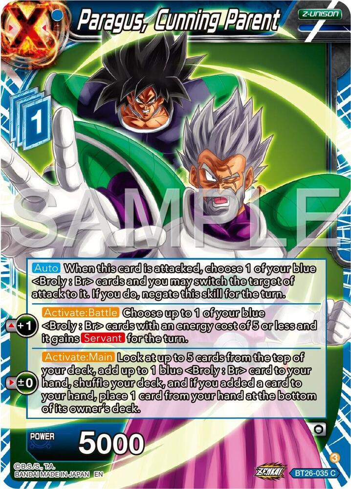 Paragus, Cunning Parent BT26-035 card from Ultimate Advent