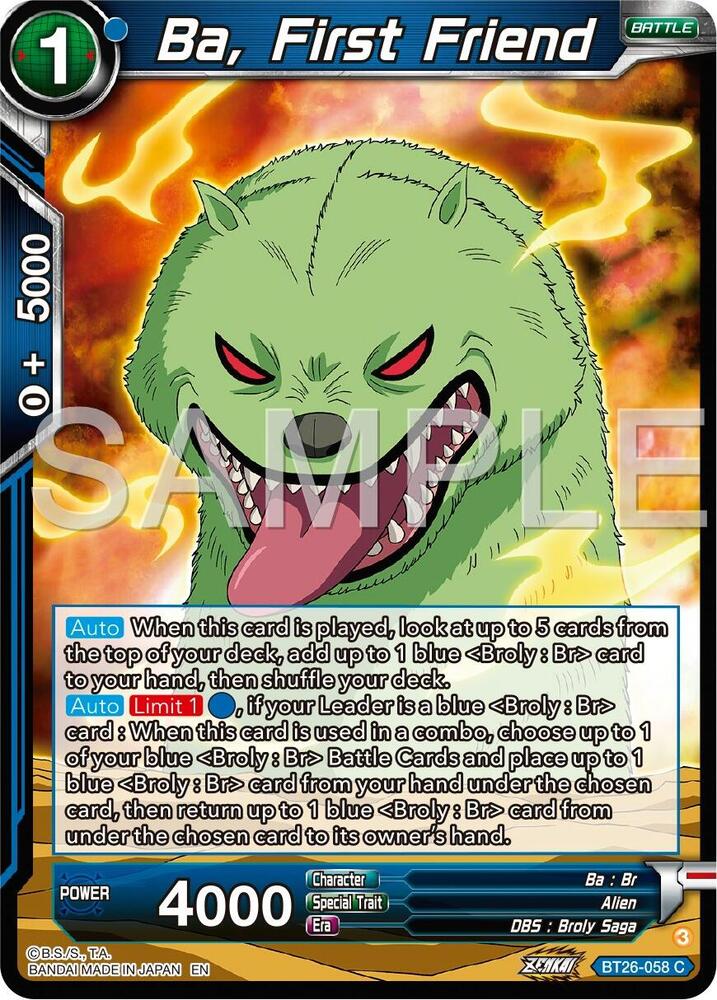 Ba, First Friend BT26-058 card from Ultimate Advent
