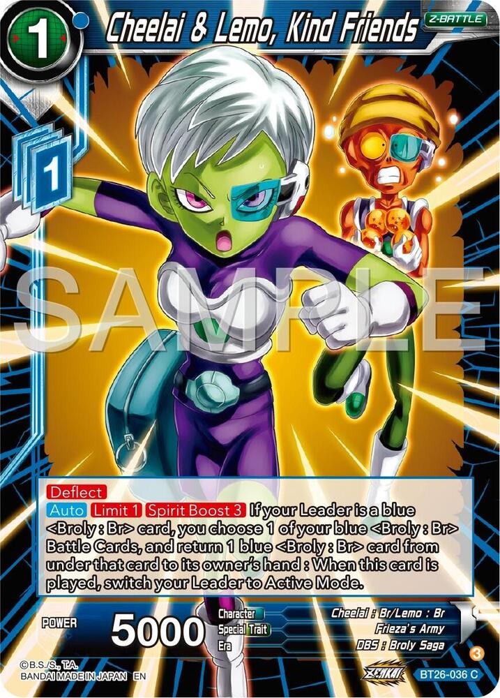 Cheelai & Lemo, Kind Friends BT26-036 card from Ultimate Advent