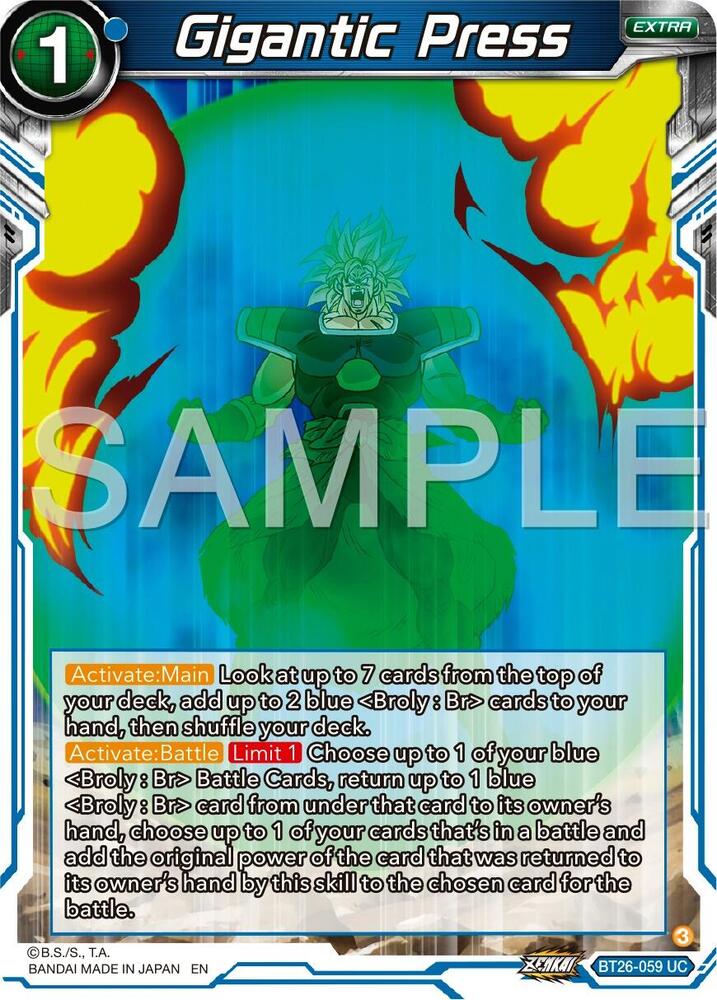Gigantic Press BT26-059 card from Ultimate Advent
