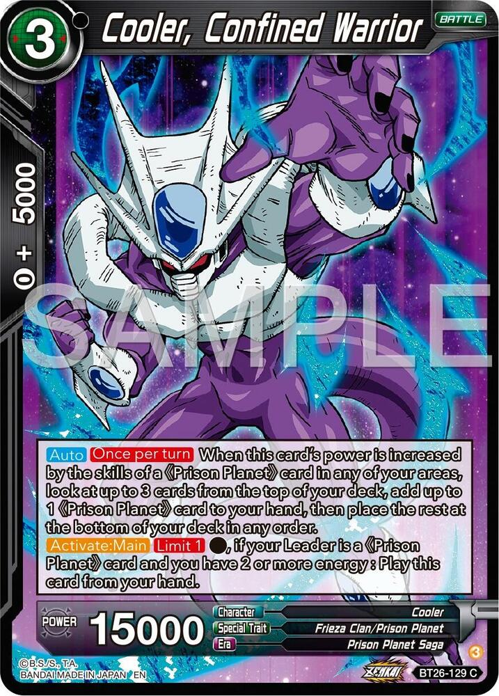 Cooler, Confined Warrior BT26-129 card from Ultimate Advent