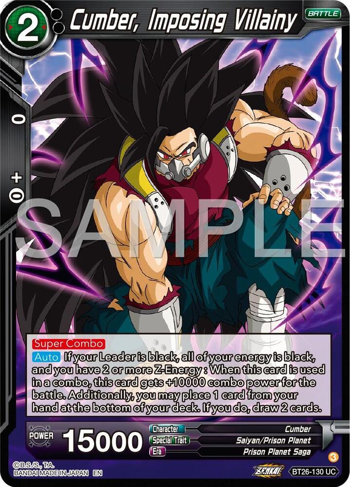 Cumber, Imposing Villainy BT26-130 card from Ultimate Advent