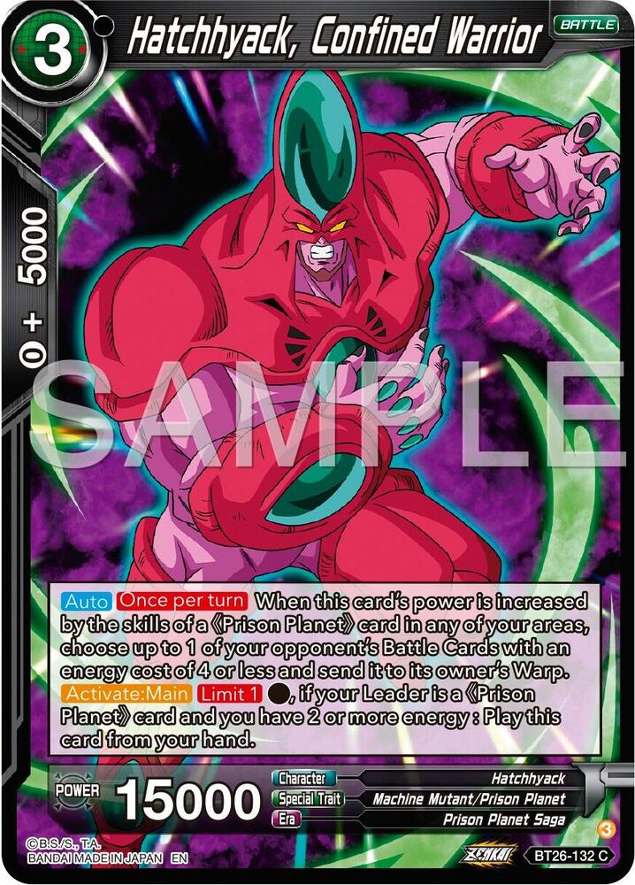 Hatchhyack, Confined Warrior BT26-132 card from Ultimate Advent