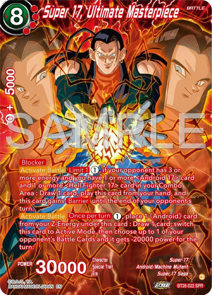 Super 17, Ultimate Masterpiece (SPR) BT26-022 card from Ultimate Advent