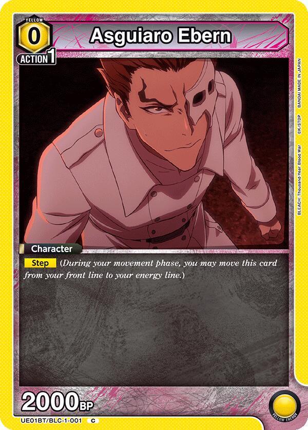 Asguiaro Ebern UE01BT/BLC-1-001 card from UE01BT: BLEACH: Thousand-Year Blood War