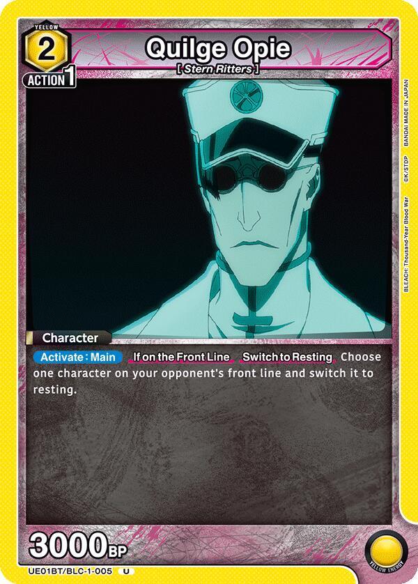 Quilge Opie UE01BT/BLC-1-005 card from UE01BT: BLEACH: Thousand-Year Blood War