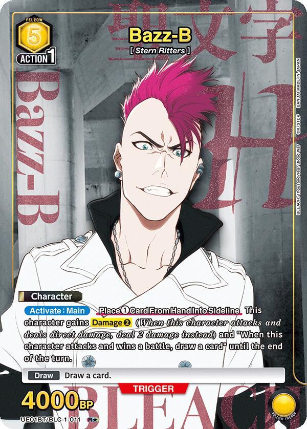 Bazz-B (R*) UE01BT/BLC-1-011 card from UE01BT: BLEACH: Thousand-Year Blood War