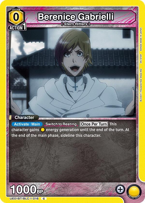 Berenice Gabrielli UE01BT/BLC-1-016 card from UE01BT: BLEACH: Thousand-Year Blood War