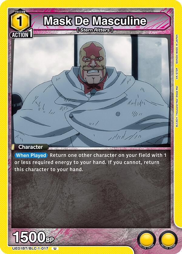 Mask De Masculine UE01BT/BLC-1-017 card from UE01BT: BLEACH: Thousand-Year Blood War
