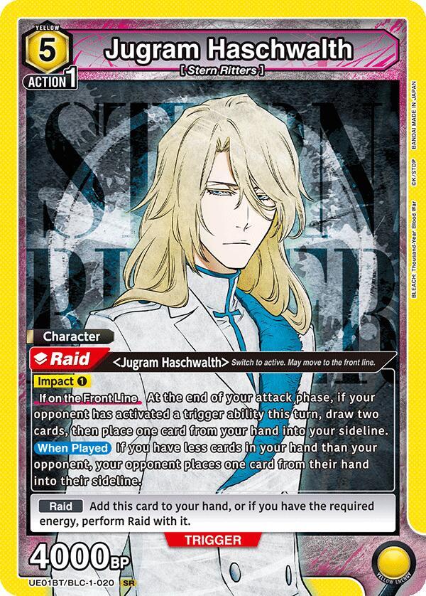 Jugram Haschwalth UE01BT/BLC-1-020 card from UE01BT: BLEACH: Thousand-Year Blood War