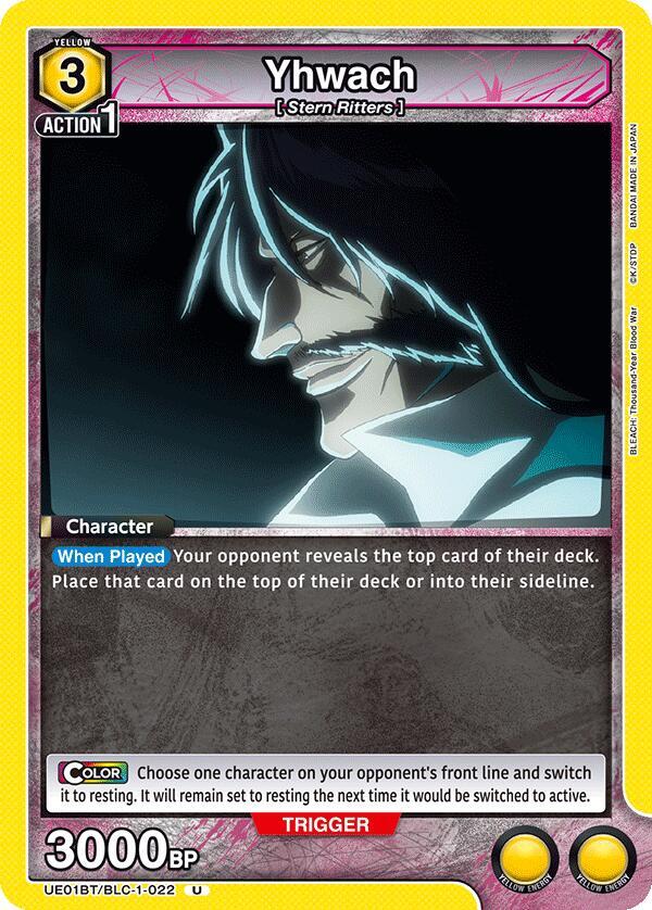 Yhwach UE01BT/BLC-1-022 card from UE01BT: BLEACH: Thousand-Year Blood War