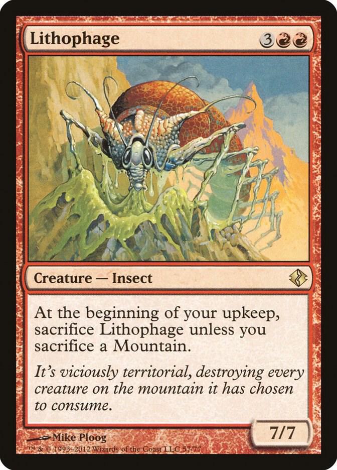 Lithophage 57 card from Duel Decks: Venser vs. Koth