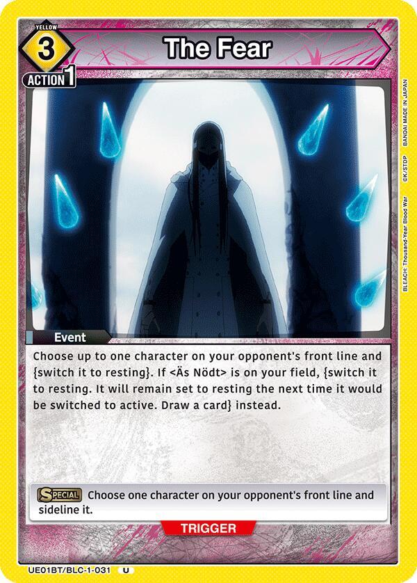 The Fear UE01BT/BLC-1-031 card from UE01BT: BLEACH: Thousand-Year Blood War