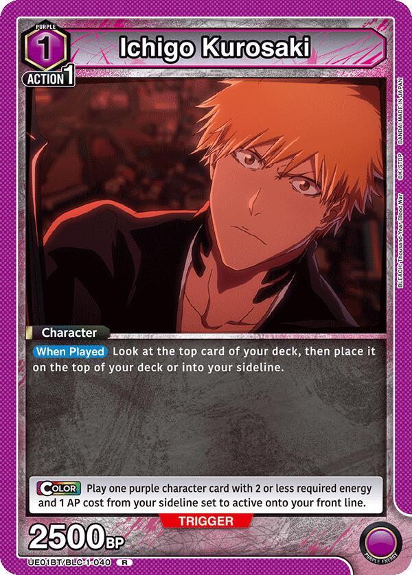 Ichigo Kurosaki UE01BT/BLC-1-040 card from UE01BT: BLEACH: Thousand-Year Blood War