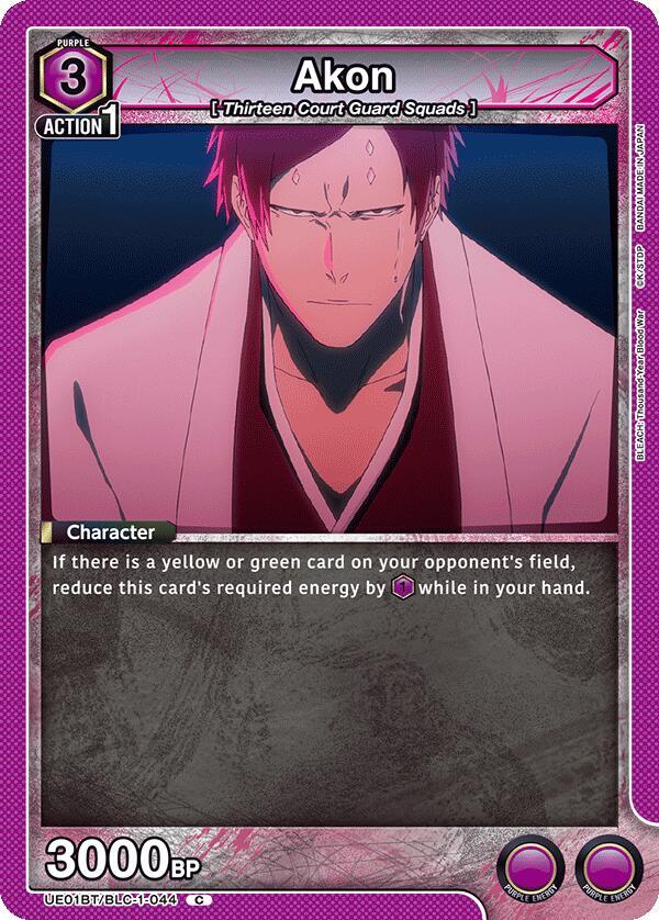 Akon UE01BT/BLC-1-044 card from UE01BT: BLEACH: Thousand-Year Blood War