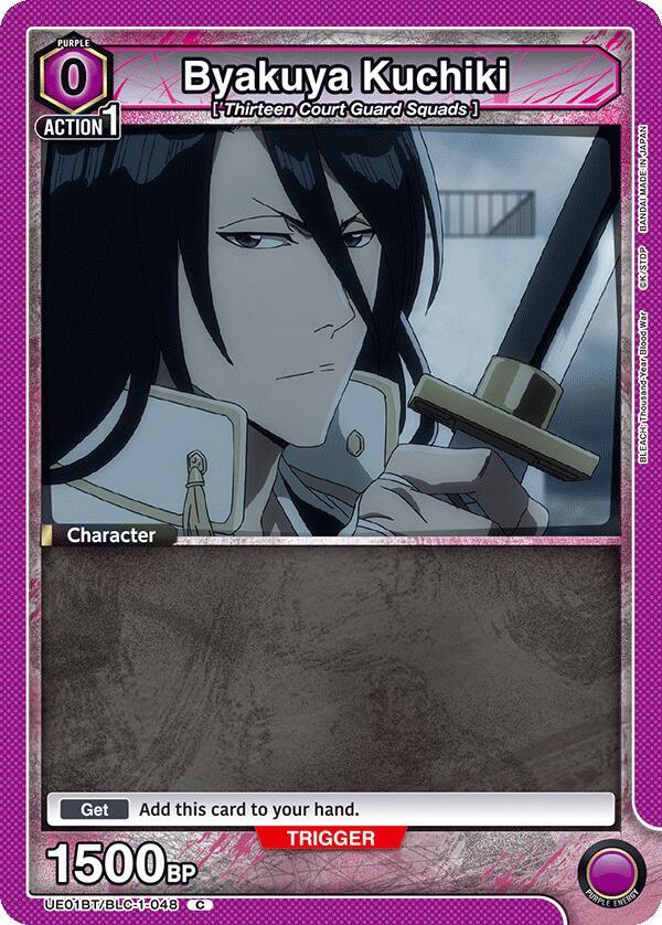 Byakuya Kuchiki UE01BT/BLC-1-048 card from UE01BT: BLEACH: Thousand-Year Blood War