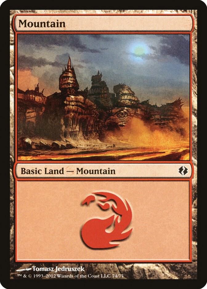 Mountain 74 card from Duel Decks: Venser vs. Koth