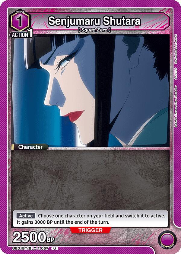 Senjumaru Shutara UE01BT/BLC-1-057 card from UE01BT: BLEACH: Thousand-Year Blood War