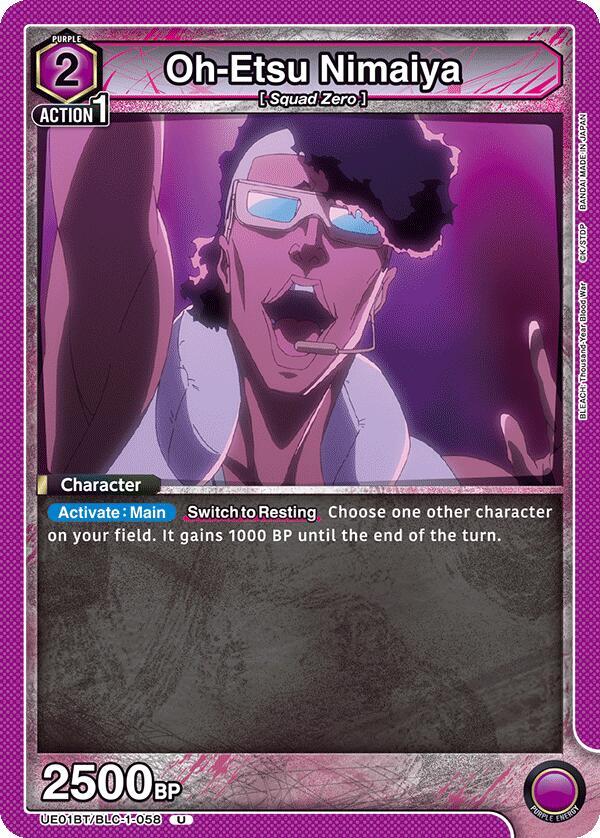 Oh-Etsu Nimaiya UE01BT/BLC-1-058 card from UE01BT: BLEACH: Thousand-Year Blood War