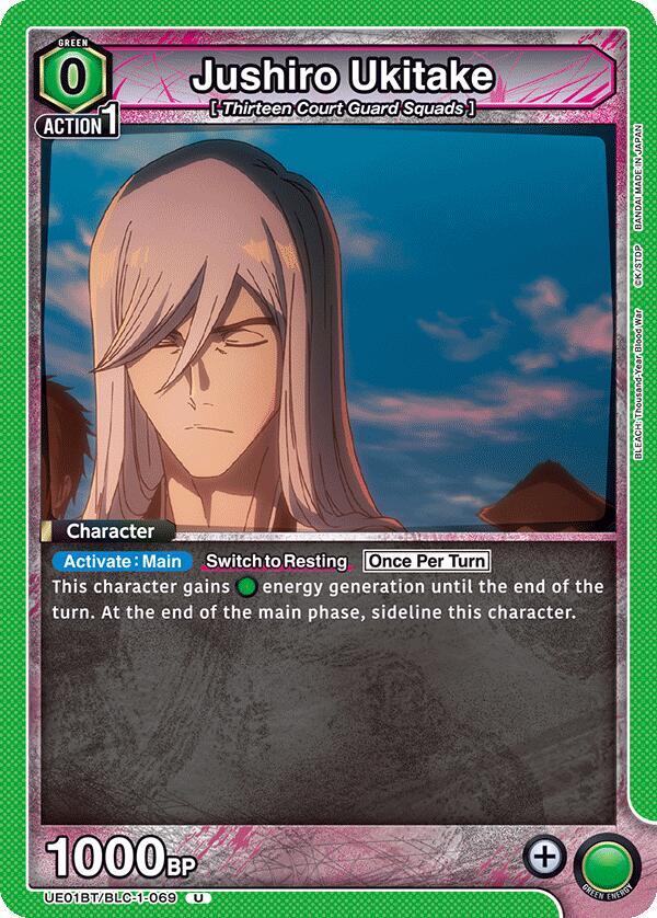 Jushiro Ukitake UE01BT/BLC-1-069 card from UE01BT: BLEACH: Thousand-Year Blood War