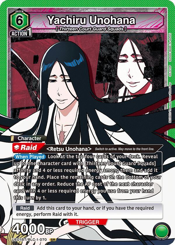 Yachiru Unohana UE01BT/BLC-1-070 card from UE01BT: BLEACH: Thousand-Year Blood War