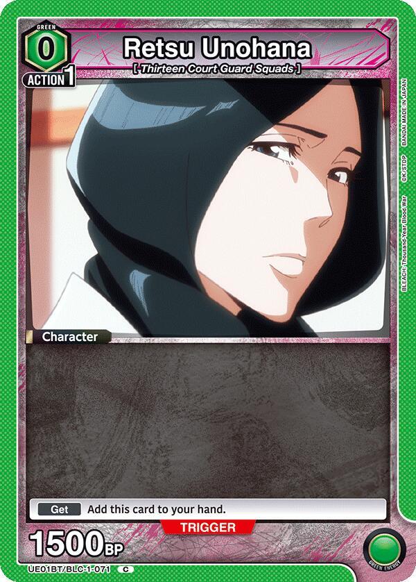 Retsu Unohana UE01BT/BLC-1-071 card from UE01BT: BLEACH: Thousand-Year Blood War