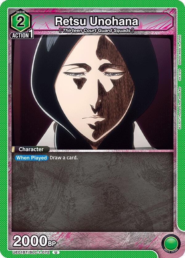 Retsu Unohana UE01BT/BLC-1-072 card from UE01BT: BLEACH: Thousand-Year Blood War