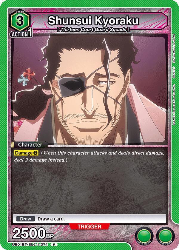 Shunsui Kyoraku UE01BT/BLC-1-074 card from UE01BT: BLEACH: Thousand-Year Blood War