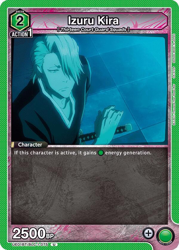 Izuru Kira UE01BT/BLC-1-075 card from UE01BT: BLEACH: Thousand-Year Blood War
