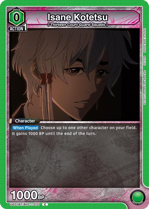 Isane Kotetsu UE01BT/BLC-1-077 card from UE01BT: BLEACH: Thousand-Year Blood War