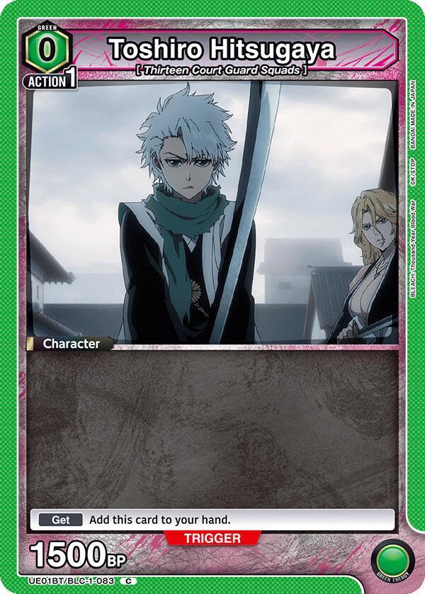 Toshiro Hitsugaya UE01BT/BLC-1-083 card from UE01BT: BLEACH: Thousand-Year Blood War