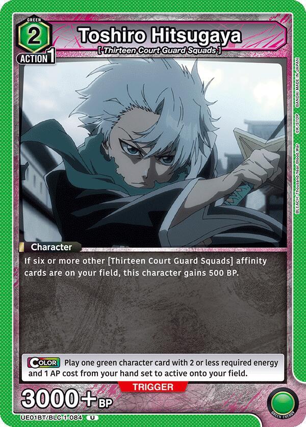 Toshiro Hitsugaya UE01BT/BLC-1-084 card from UE01BT: BLEACH: Thousand-Year Blood War
