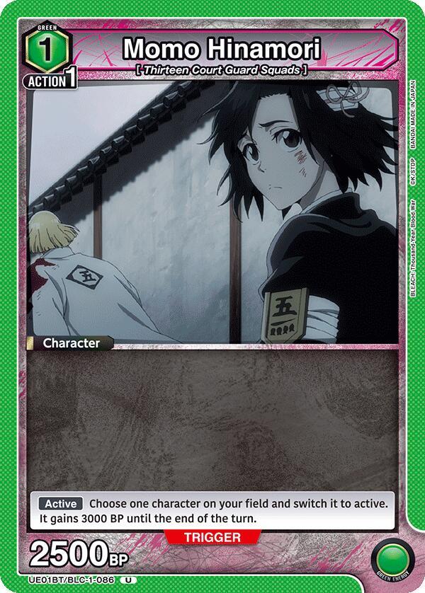 Momo Hinamori UE01BT/BLC-1-086 card from UE01BT: BLEACH: Thousand-Year Blood War