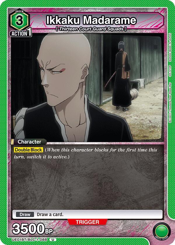 Ikkaku Madarame UE01BT/BLC-1-088 card from UE01BT: BLEACH: Thousand-Year Blood War